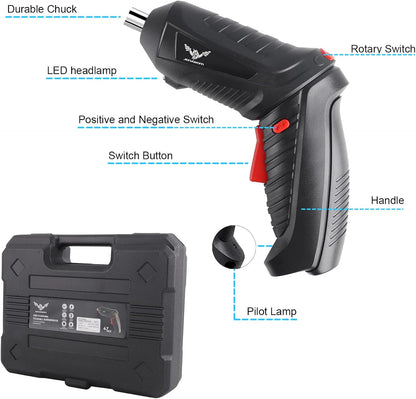 47-in-1 Cordless Electric Screwdriver Set – Rechargeable DIY Tool Kit